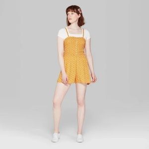 Women’s Floral Print Strappy Smocked Romper